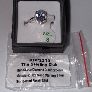 The Sterling Club Silver Ring with Cubic Zirconia